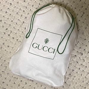 Gucci Purse Dust Bag Vintage White Cream RARE New